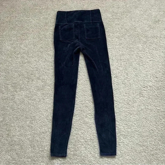 Athleta Cord Velour High Waisted Blue Metro Tight Leggings Size S Small 457434 - Picture 6 of 16